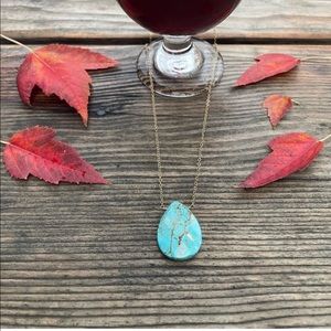Luvleigh designs-  turquoise and gold fill necklace